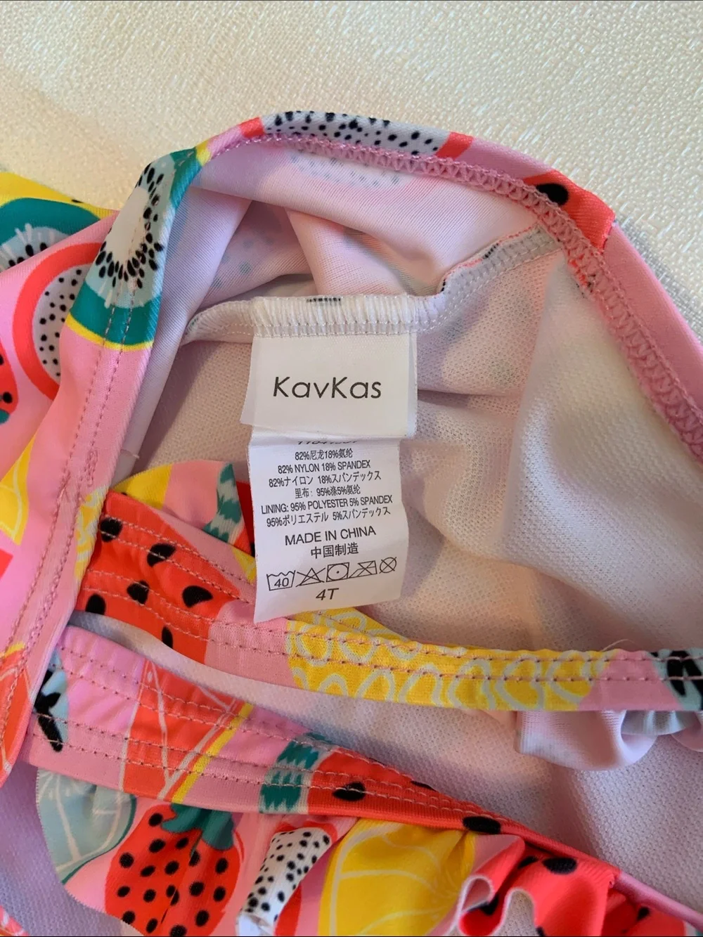 Swimsuit Cat & Jack Pink Fruit Print One-Piece Swimsuit